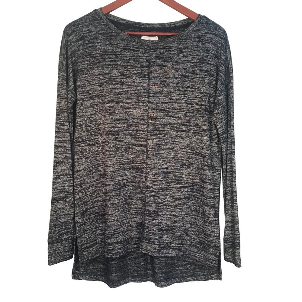 Lou & Grey Navy Heathered Pull-Over Sweatshirt
